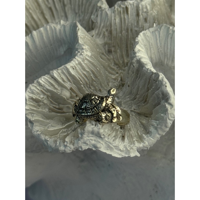 925 Sterling Silver Turtle Ring Sizable Maximum Size 3