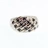 925 Sterling Silver Sapphires Ring Size 7