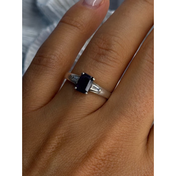 925 Sterling Silver Tourmaline & Beryl Ring Size 8.5