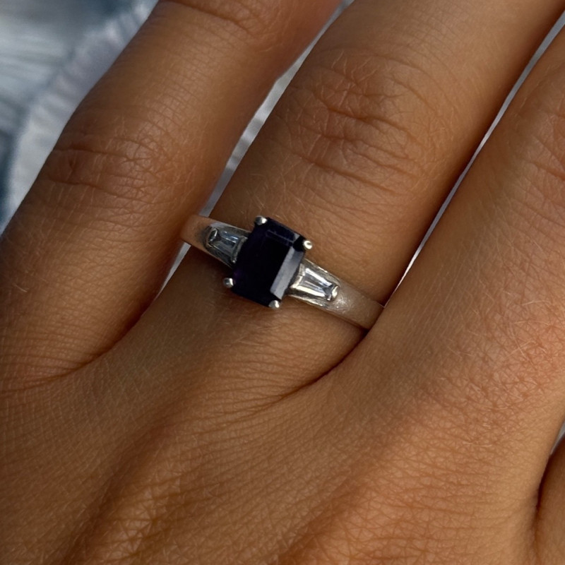 925 Sterling Silver Tourmaline & Beryl Ring Size 8.5