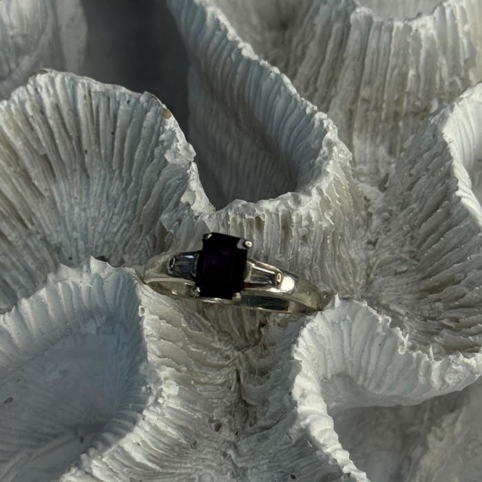 925 Sterling Silver Tourmaline & Beryl Ring Size 8.5