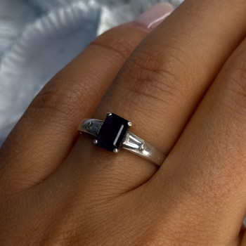 925 Sterling Silver Tourmaline & Beryl Ring Size 8.5