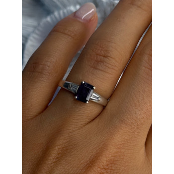 925 Sterling Silver Tourmaline & Beryl Ring Size 8.5