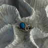 925 Sterling Silver Turquoise Ring Size 4
