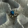 925 Sterling Silver Turquoise Ring Size 4