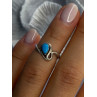 925 Sterling Silver Turquoise Ring Size 4