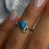 925 Sterling Silver Turquoise Ring Size 4