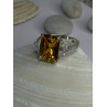 925 Sterling Silver Citrine & Beryl Ring Size 11