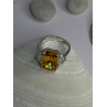925 Sterling Silver Citrine & Beryl Ring Size 11
