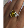 925 Sterling Silver Citrine & Beryl Ring Size 11