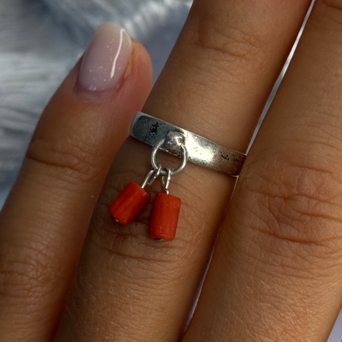 Vintage 925 Sterling Silver Red Agate Ring Sizable Maximum 6