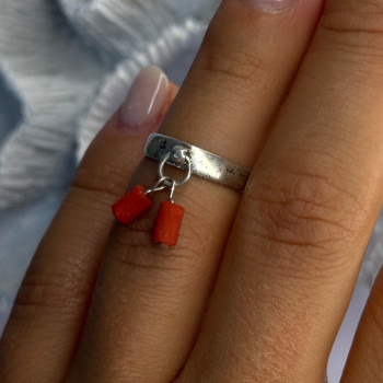 Vintage 925 Sterling Silver Red Agate Ring Sizable Maximum 6