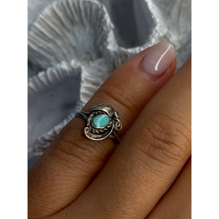 Vintage 925 Sterling Silver Turquoise Ring Size 3