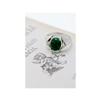925 Sterling Silver Malachite Ring Size 7