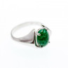 925 Sterling Silver Malachite Ring Size 7