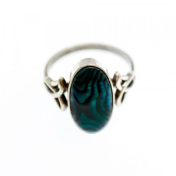 925 Sterling Silver Haliotis Ring Size 5