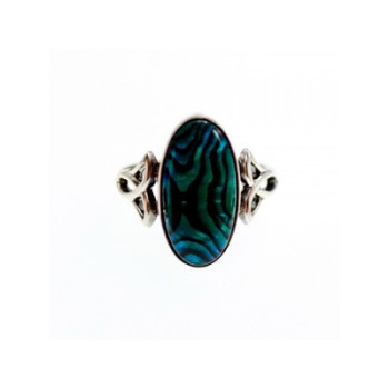 925 Sterling Silver Haliotis Ring Size 5