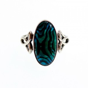 925 Sterling Silver Haliotis Ring Size 5