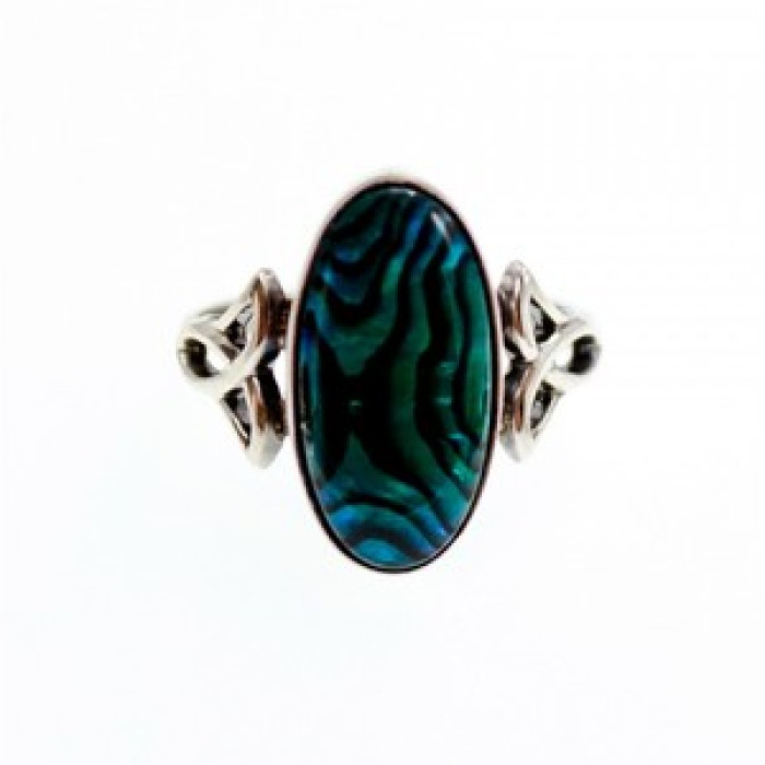 925 Sterling Silver Haliotis Ring Size 5