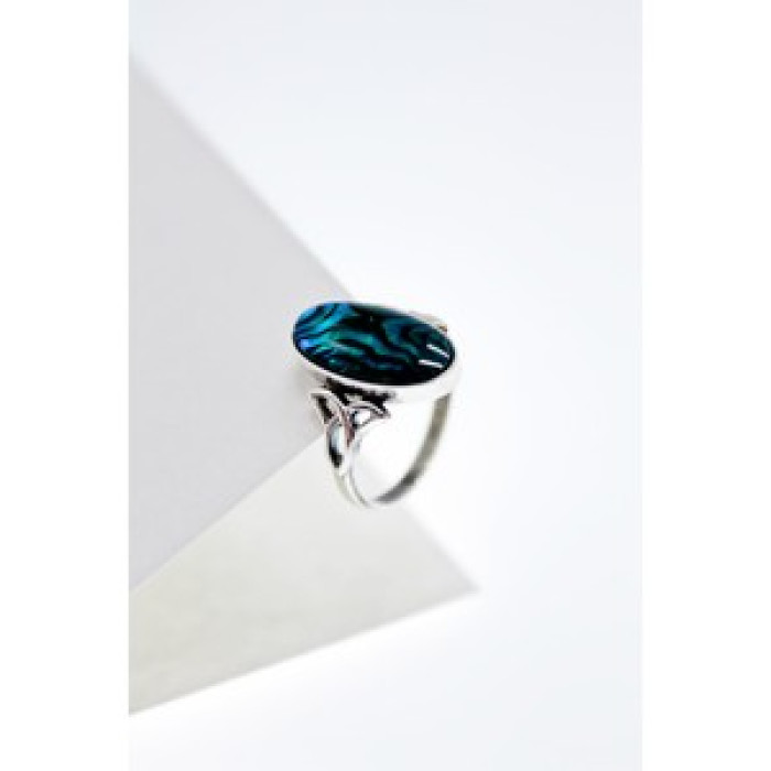 925 Sterling Silver Haliotis Ring Size 5