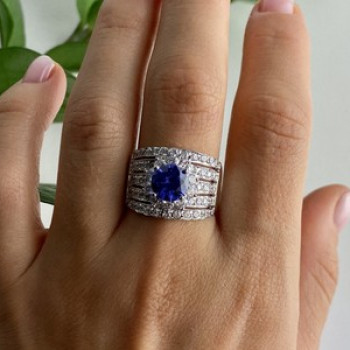 925 Sterling Silver CZ Ring Size 10
