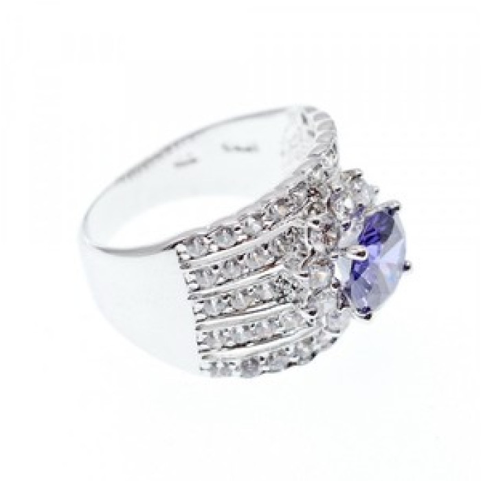 925 Sterling Silver CZ Ring Size 10