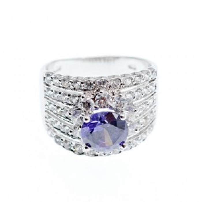925 Sterling Silver CZ Ring Size 10