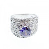 925 Sterling Silver CZ Ring Size 10