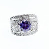 925 Sterling Silver CZ Ring Size 10