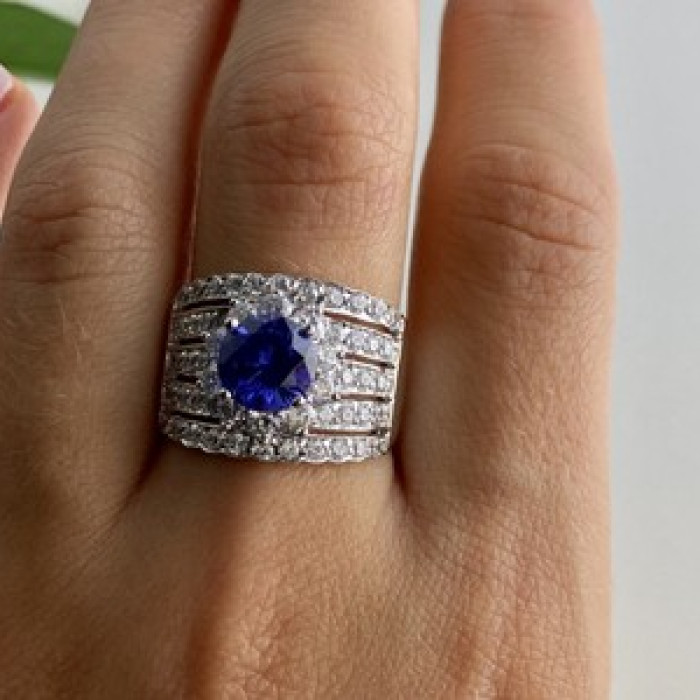 925 Sterling Silver CZ Ring Size 10