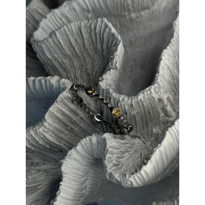 925 Sterling Silver Citrine Ring Size 9.5