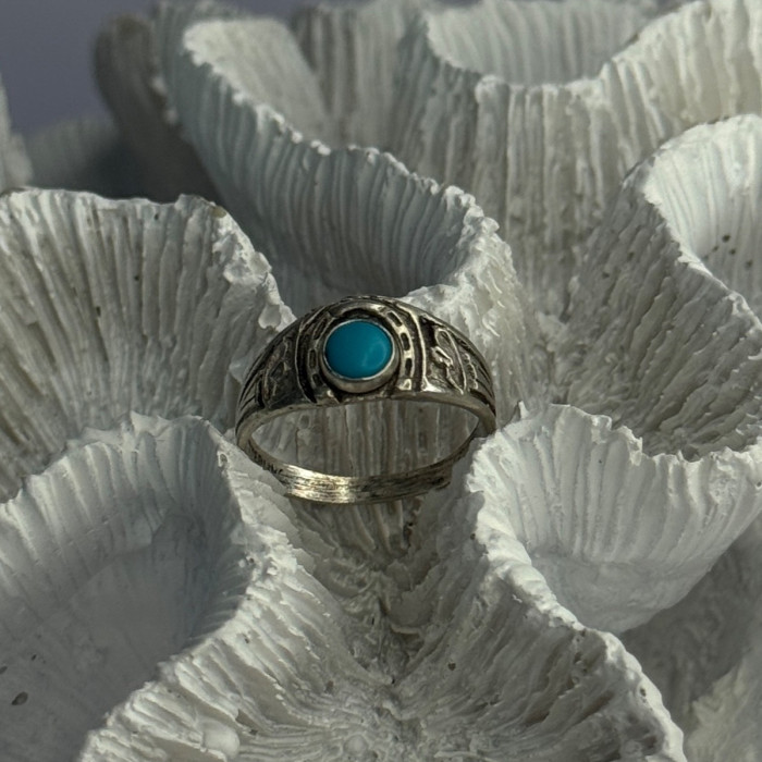 Vintage 925 Sterling Silver Turquoise Ring Size 7
