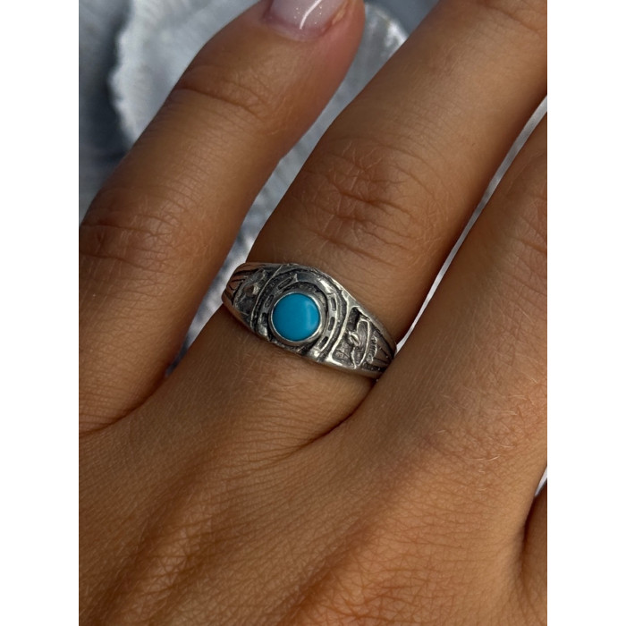 Vintage 925 Sterling Silver Turquoise Ring Size 7