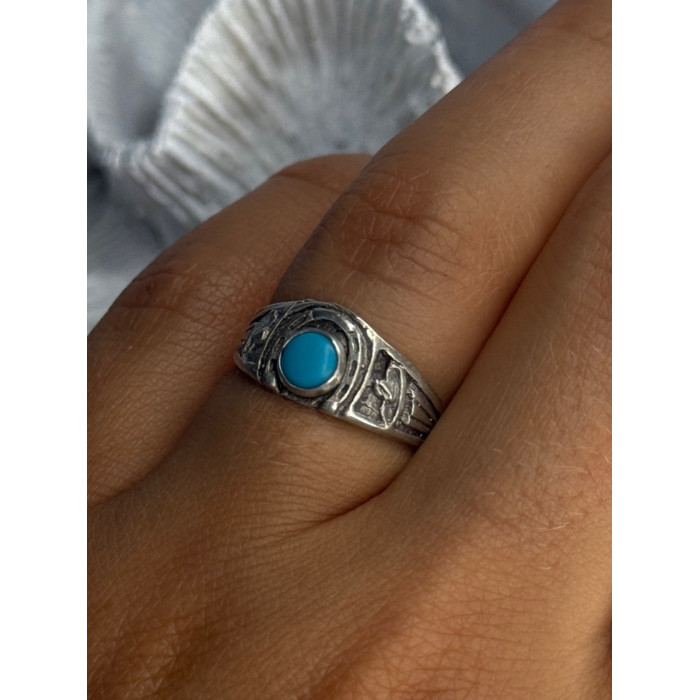 Vintage 925 Sterling Silver Turquoise Ring Size 7