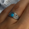 Vintage 925 Sterling Silver Turquoise Ring Size 7