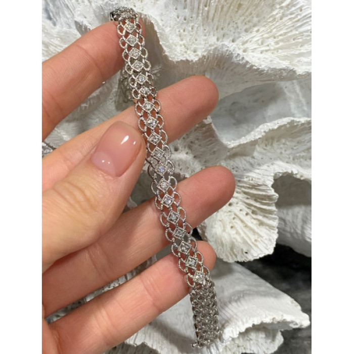 925 Sterling Silver White Topaz 