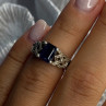 Vintage 925 Sterling Silver Purple Tourmaline Ring Size 5