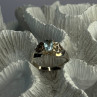 925 Sterling Silver Blue Topaz Ring Size 8