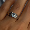925 Sterling Silver Blue Topaz Ring Size 8