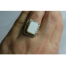 925 Sterling Silver Mother Of Pearl & Marcasites Ring Size 6.5
