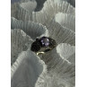 925 Sterling Silver Amethyst & Marcasite Ring Size 7