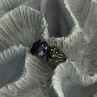 925 Sterling Silver Amethyst & Marcasite Ring Size 7