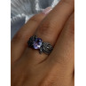 925 Sterling Silver Amethyst & Marcasite Ring Size 7