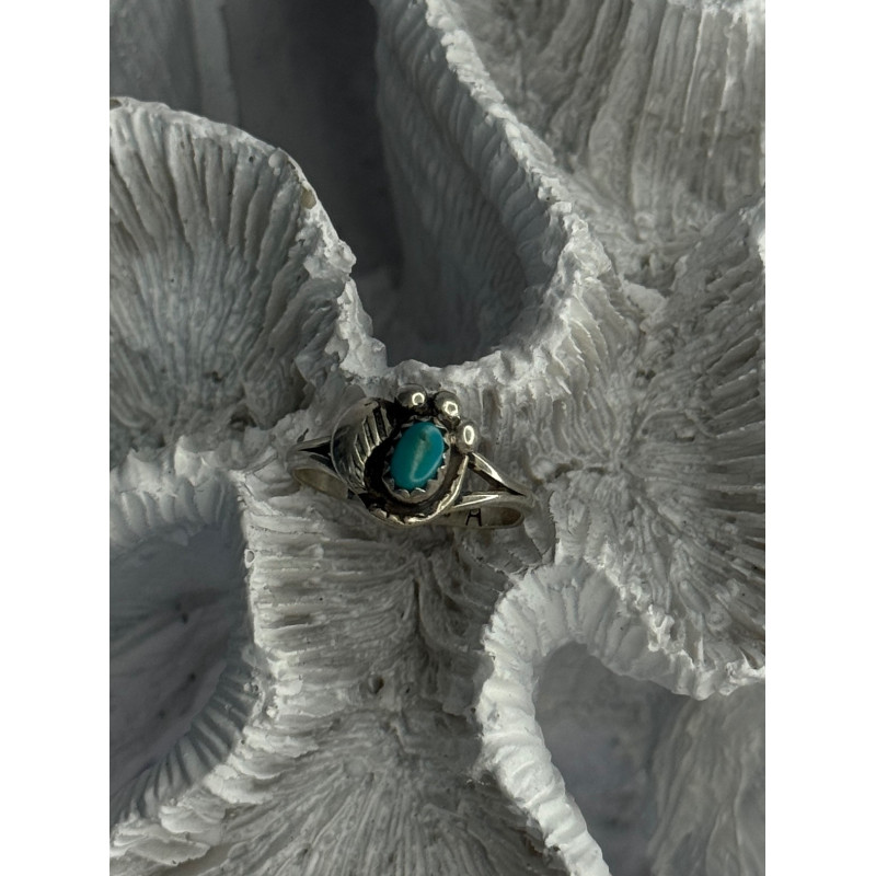 Vintage 925 Sterling Silver Turquoise Ring Size 6