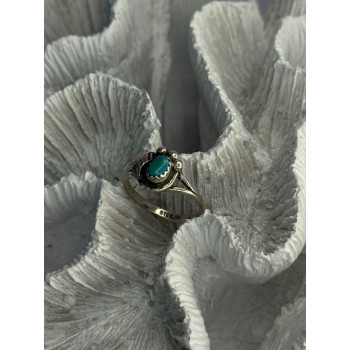 Vintage 925 Sterling Silver Turquoise Ring Size 6