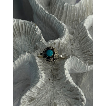 925 Sterling Silver Turquoise Ring Size 7