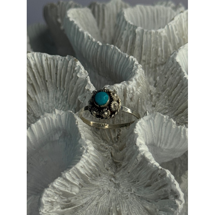 925 Sterling Silver Turquoise Ring Size 7
