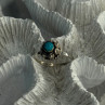925 Sterling Silver Turquoise Ring Size 7