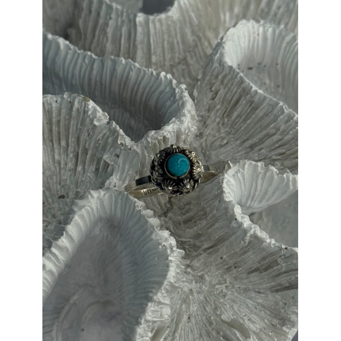 925 Sterling Silver Turquoise Ring Size 7