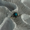 925 Sterling Silver Turquoise Ring Size 7